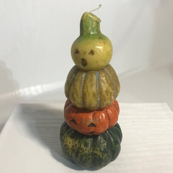 Vintage Halloween Ghords, Pumpkin & Ghost Candle Set - Picture 4 of 16